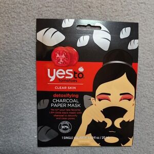 Yes To Tomatoes Clear Skin Detoxifying Charcoal Sheet Mask 0.67 oz Single Use